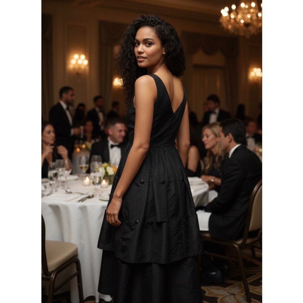 Runway Marc Jacobs Silk Midi Length Dress Size: S  US 4 New - Picture 5 of 12